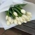 Монобукет із 21 білого тюльпану_0