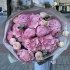Авторський букет із рожевих півоній, піоновидних спрейних рожевих троянд, рожевих гортензій та оксіпеталуму_0