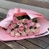 Монобукет із 21 рожевої троянди, що зібрана по спіралі в стильному рожевому упакуванні. _0