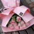 Монобукет із 11 рожевих троянд, зібраних по спіралі в стильному рожевому упакуванні. _0