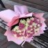 Монобукет із 51 троянди міксу білого та рожевого кольору в стильному рожевому упакуванні_2