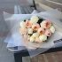 Дуобукет із білих голандських півоній та вишуканих піоновидних троянд сорту Джульєта селекції Девіда Остіна_1